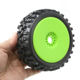 RC 1/8 Buggy Tires and Wheels 17mm Hex Rubber Off Road Tyres for 1:8 Buggy Truck Car HSP Kyosho MP10 VRX HPI Hobao ARRMA Typhon