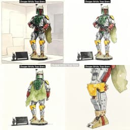 Space Solider Popular BOBA Anime Figure Building Set with Model Dolls Toy Holiday Gift Fun Assembly for Adult