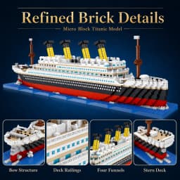 4404PCS Titanic Building Blocks Cruise Ship Mini Assemble Bricks Model DIY Toys Kits Desktop Decoration Holiday Gifts For Adult