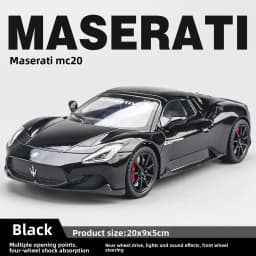 1/24 Maserati MC20 Cabrio Alloy Sports Car Model Diecast Metal Track Racing Car Vehicles Model Sound and Light Children Toy Gift