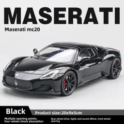 1/24 Maserati MC20 Cabrio Alloy Sports Car Model Diecast Metal Track Racing Car Vehicles Model Sound and Light Children Toy Gift