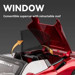 1/24 Maserati MC20 Cabrio Alloy Sports Car Model Diecast Metal Track Racing Car Vehicles Model Sound and Light Children Toy Gift