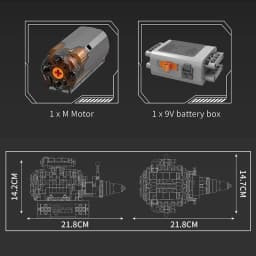 Mould King 10204 Technical Car Engine Toys The Motorized FE Sports Car V8 Engine Building Block Brick Kids Christmas Gift