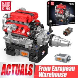 Mould King 10204 Technical Car Engine Toys The Motorized FE Sports Car V8 Engine Building Block Brick Kids Christmas Gift