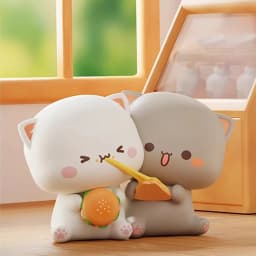 Cute Cat Series 4 Blind Box, Surprise Collection Figures Mini Doll Set for Desk Decor Birthday Gift Mystery Ornament Collectible