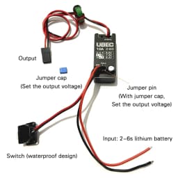 Hobbywing UBEC 10A Voltage Regulator Module Waterproof 2-6S 6 / 7.4 / 8.4V 10A Adjustable Metal Shell BEC For RC Car Parts