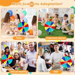 Prize Wheel DIY Interactive Spin Wheel with Board Eraser and Pen Erasable Tabletop Roulette Spinner for Home Show Carnival Party