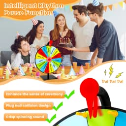 Prize Wheel DIY Interactive Spin Wheel with Board Eraser and Pen Erasable Tabletop Roulette Spinner for Home Show Carnival Party