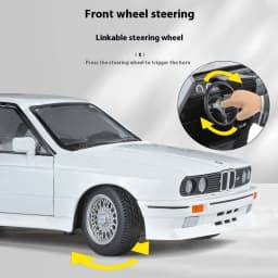 1/24 BMW M3 1988 Street Car Diecast Alloy Metal Model Car Collection Hobbies Decorative Ornament Gift Box For Boyfriend Present