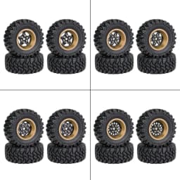Carbon Fiber Alloy 1.2 Inch Beadlock Wheel Hub Rims for 1/18 TRX4M SCX24 FMS FCX18 FCX24 Furitek RC Car Metal Upgrade Parts