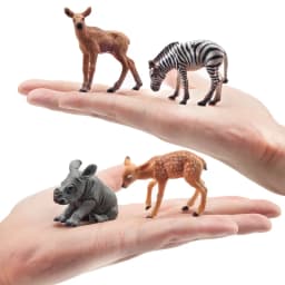 12Pcs Simulation Wildlife Animals Model Toy Mini Figures Dolls Action Figurines Toys for Children Set Gift Cake Decoration