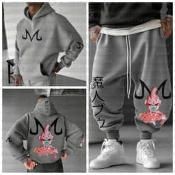 Dragon Ball Men's Suit Sportswear Majin Buu Spring Autumn and Winter Japan Anime Jogger Suit Harajuku Fashion Suit