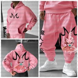 Dragon Ball Men's Suit Sportswear Majin Buu Spring Autumn and Winter Japan Anime Jogger Suit Harajuku Fashion Suit
