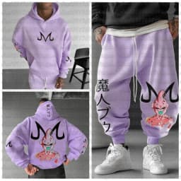 Dragon Ball Men's Suit Sportswear Majin Buu Spring Autumn and Winter Japan Anime Jogger Suit Harajuku Fashion Suit