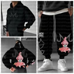 Dragon Ball Men's Suit Sportswear Majin Buu Spring Autumn and Winter Japan Anime Jogger Suit Harajuku Fashion Suit