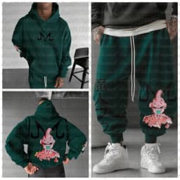 Dragon Ball Men's Suit Sportswear Majin Buu Spring Autumn and Winter Japan Anime Jogger Suit Harajuku Fashion Suit