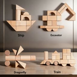 100 Pcs Beech Wooden Building Blocks Kids Formaldehyde-Free Large Size Anti-Swallowing Imagination Creative Construction Play
