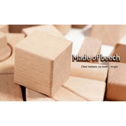 100 Pcs Beech Wooden Building Blocks Kids Formaldehyde-Free Large Size Anti-Swallowing Imagination Creative Construction Play