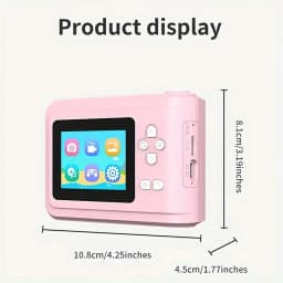 S7 Kids Instant Print Camera Portable Digital Camera for Children 1080P Photo Video Camera with 3 Rolls Print Paper Lanyard Type-C Charging Toddler Educational Toy Gift for Boys Girls
