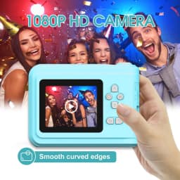 S7 Kids Instant Print Camera Portable Digital Camera for Children 1080P Photo Video Camera with 3 Rolls Print Paper Lanyard Type-C Charging Toddler Educational Toy Gift for Boys Girls