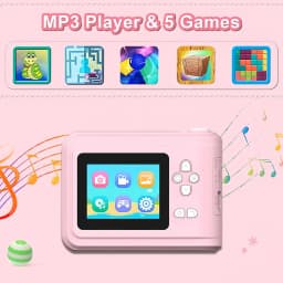 S7 Kids Instant Print Camera Portable Digital Camera for Children 1080P Photo Video Camera with 3 Rolls Print Paper Lanyard Type-C Charging Toddler Educational Toy Gift for Boys Girls