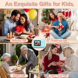 S7 Kids Instant Print Camera Portable Digital Camera for Children 1080P Photo Video Camera with 3 Rolls Print Paper Lanyard Type-C Charging Toddler Educational Toy Gift for Boys Girls