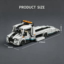 City Series Sprinter Modified Trailer 8-Compartment Race Car Transport Truck Building Blocks Toy Cars Car Models Trucks