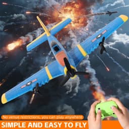 P51 Mustang EPP Foam RC Fixed Wing Fighter Plane With LED Lights 2.4GHz Long Range Anti-Impact Lightweight Outdoor Glider Toy