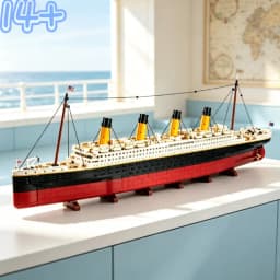 9090PCS Giant Cruise Ship Building Blocks Set Creator Expert Large DIY Assembly Model Luxury Ocean Liner Desktop Display Gifts