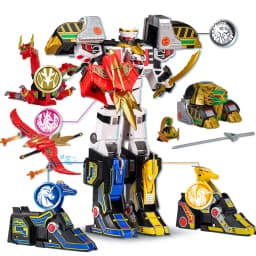 Playmates Power Rangers Mega Thunderzord Action Figure Re-Ignition Ultimate Combiner Robot Collect Lord Zedd Tigerzord Dinozords