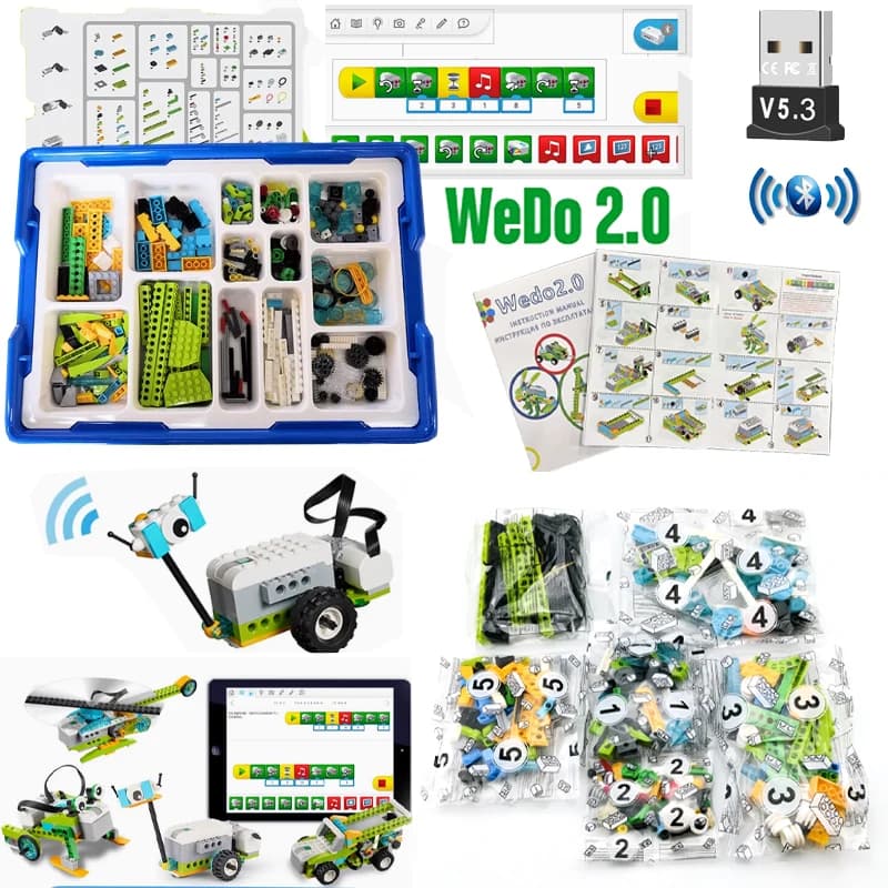 NEW Technical WeDo 2.0 Core Educational Set Building Blocks for School Education DIY 45300 Scratch 3.0 Kids Toy Christmas Gift