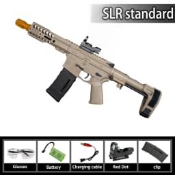 Nylon SLR Electric Gel Ball Blasting Toy Gun, Automatic Splash Ball Launcher, Suitable for Outdoor Shooting Games [No Ammo]