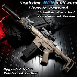 Nylon SLR Electric Gel Ball Blasting Toy Gun, Automatic Splash Ball Launcher, Suitable for Outdoor Shooting Games [No Ammo]