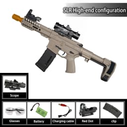 Nylon SLR Electric Gel Ball Blasting Toy Gun, Automatic Splash Ball Launcher, Suitable for Outdoor Shooting Games [No Ammo]