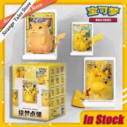 30th Anniversary Pikachu Figure Set Genuine Pokemon Dream Painting Pikachu Figure Simplified Chinese PTCG Collectible Cards Gift