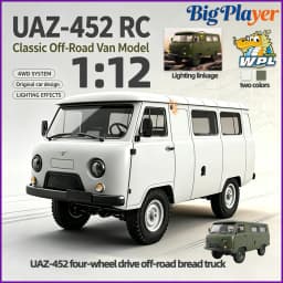 WPL C104 1:12 4WD UAZ‑452 Simulated Off‑Road Van Truck RC Car Electric Remote Control Model Toy for Boys Adults