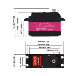 Upgraded DS51150 Dsservo 150Kg High Torque Digital Servo Suitable For Remote Control Car Steering Robot RM 12V/24V