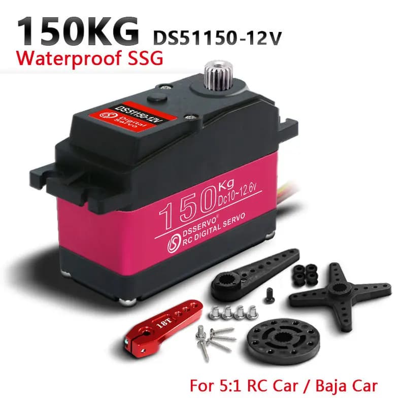 Upgraded DS51150 Dsservo 150Kg High Torque Digital Servo Suitable For Remote Control Car Steering Robot RM 12V/24V