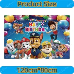 66Pcs Paw Patrol Birthday Decoration Set Latex Balloons Hanging Swirls Banner Backdrop Tablecloth for Kids Party Event Supplies