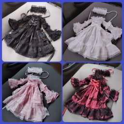 30cm 1/4 1/6 bjd baby clothes 1/4 doll court lolita skirt SD retro dress princess dress