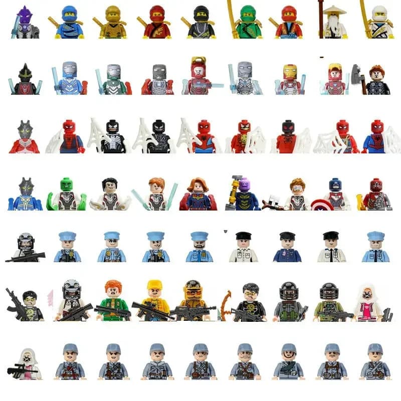 4cm Children Anime Figure Hero Building Blocks Kid Gift Assembling Toy Model Characters Figurine Bricks Boy Child Children Ninja