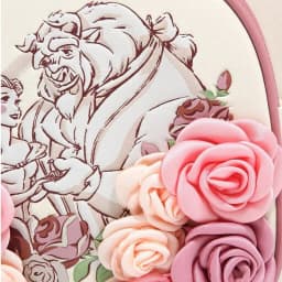 Beauty & Beast Princess Belle Flowers White Pink Wallet Mini Backpack