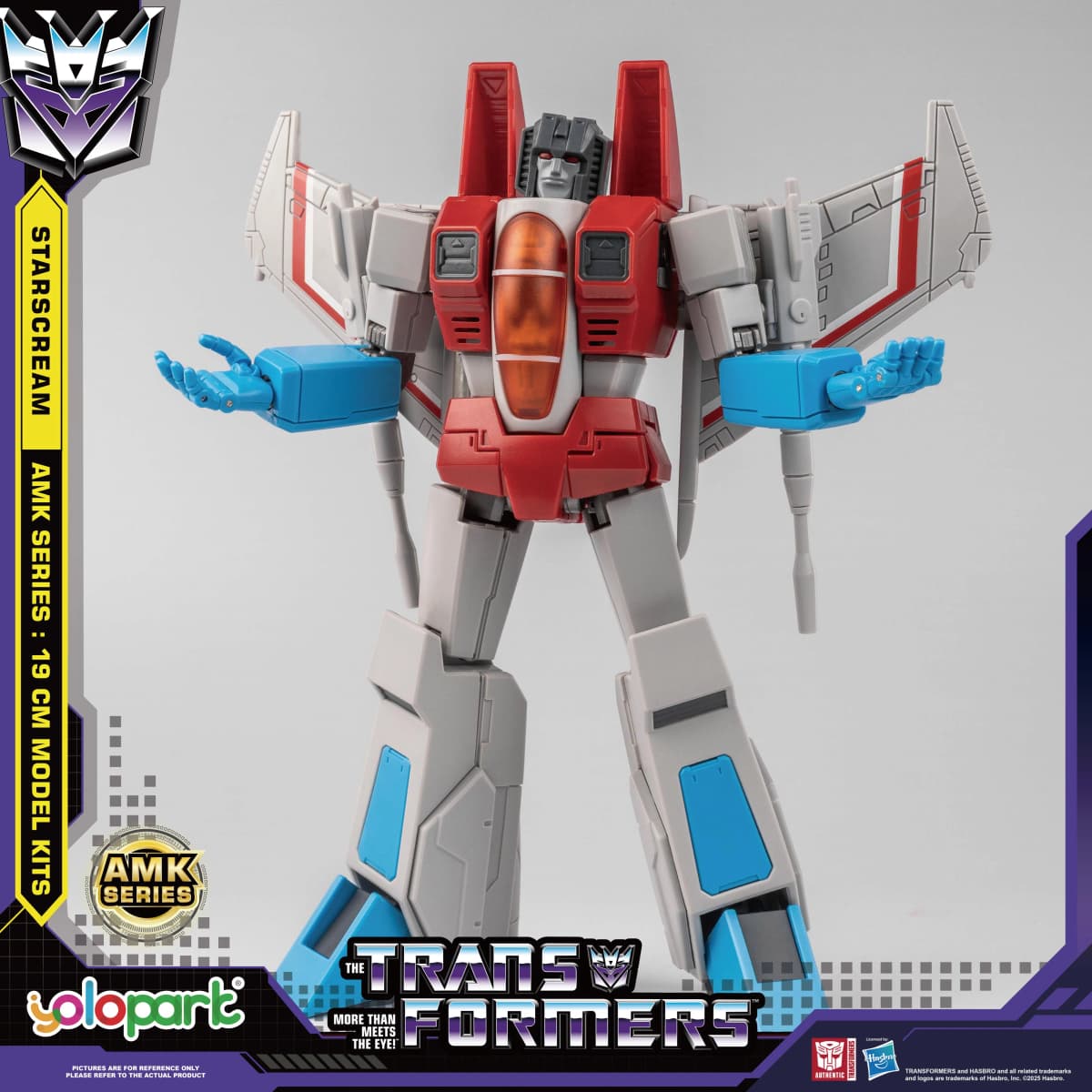 YOLOPARK TRANSFORMERS GENERATION ONE: AMK Series 19cm Starscream Figures Toy Model Kit Gift For Boy Adults