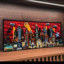 In stock new product MOC Gotham City building block toy premium decorative wall holiday gift