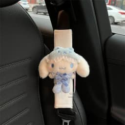 Cartoon Cat Car Seat Belt Shoulder Cover Rabbit Dog Doll Cartoon Car Interior Accessories Seat Belt Protective Cover Girl Gift