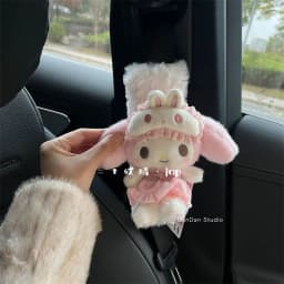 Cartoon Cat Car Seat Belt Shoulder Cover Rabbit Dog Doll Cartoon Car Interior Accessories Seat Belt Protective Cover Girl Gift