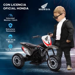 Homcom Children's Electric Motorcycle with Licensed Honda Crf450Rl 71X40.5X43.5Cm Gray