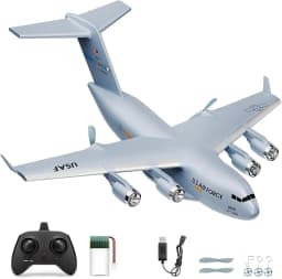 C-17 RC Drone DIY Aircraft Transport Aircraft 373mm Wingspan EPP RC Drone Airplane 2.4GHz 2CH 3-Axis Aircraft Toy for Adults