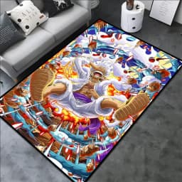 Anime Rug Popular Style Luffy Gear 5 One Nika Form Piece Ace Customize Cartoon Rug Handmade Carpet Area Rug for Home Decor