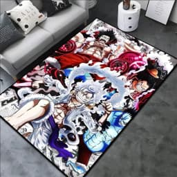 Anime Rug Popular Style Luffy Gear 5 One Nika Form Piece Ace Customize Cartoon Rug Handmade Carpet Area Rug for Home Decor